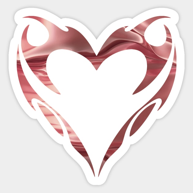 Tribal heart (liquid rose gold / pink) | Love | Friendship | Gift for girlfriend Sticker by Vane22april